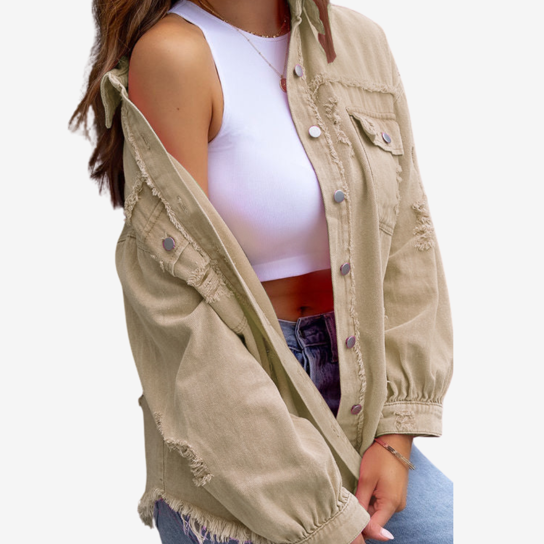 Clarina™ Veste en Jean Oversize