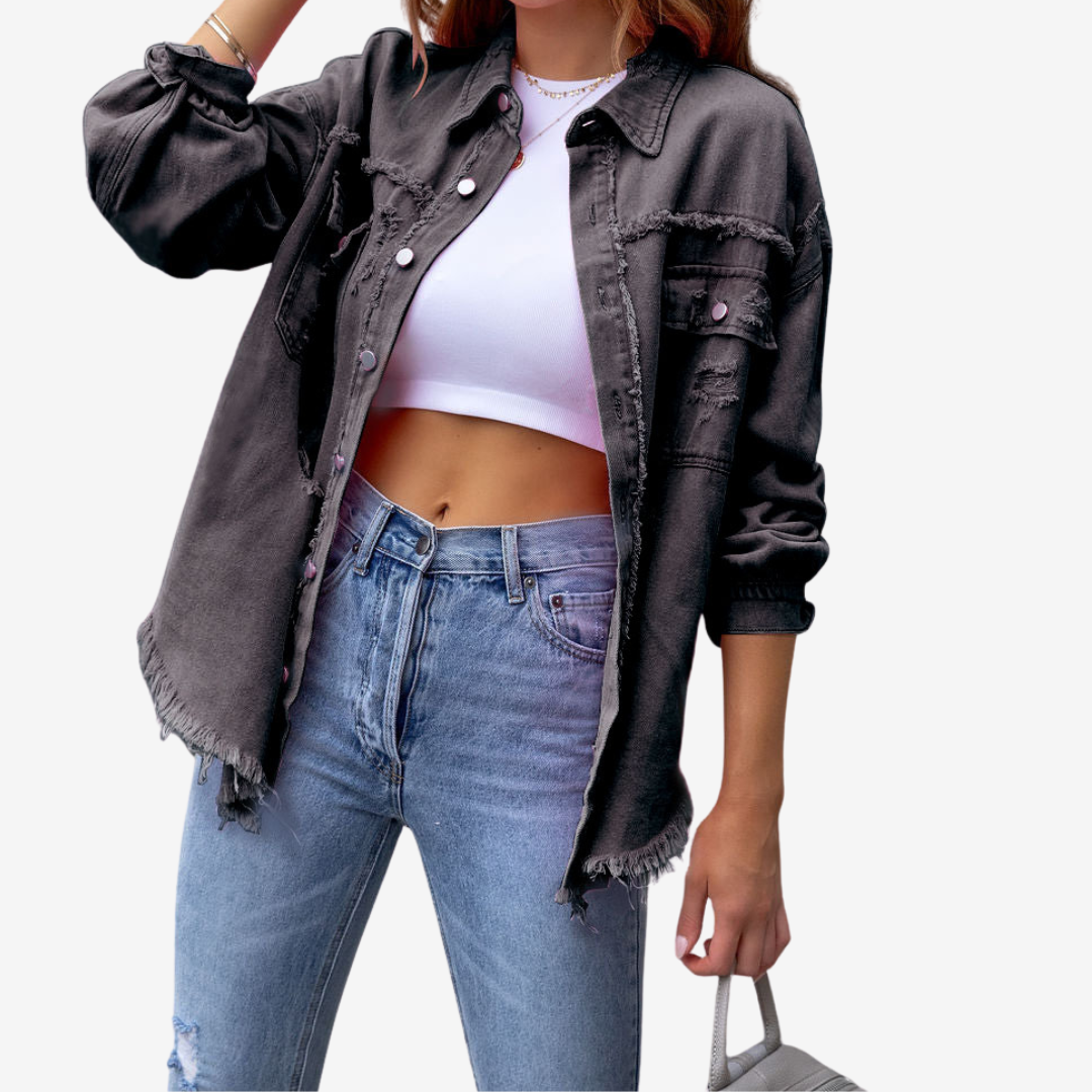 Clarina™ Veste en Jean Oversize