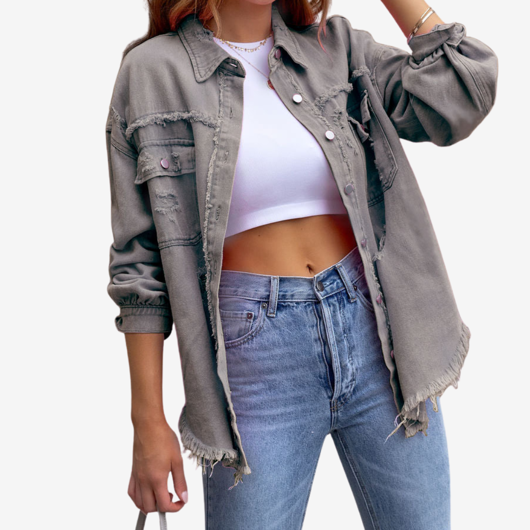 Clarina™ Veste en Jean Oversize