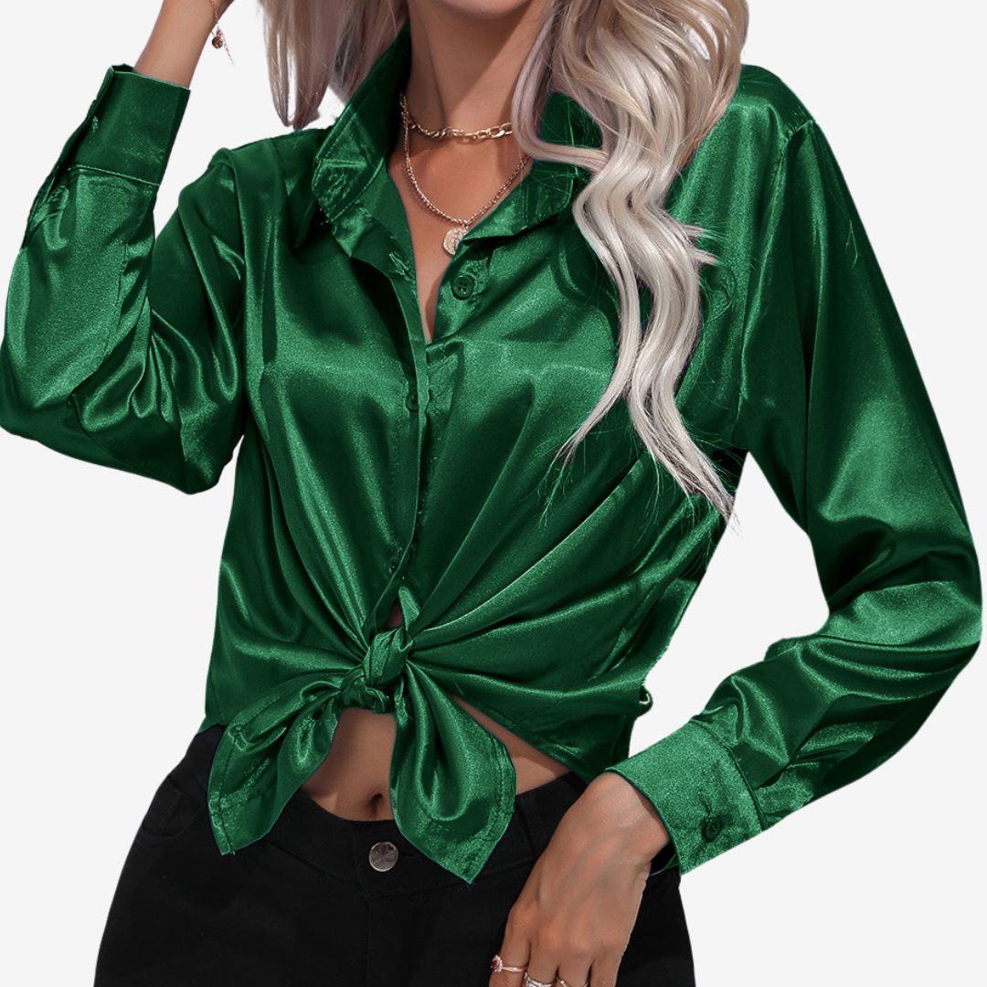 Alvira™ Chemise en Soie Élégante