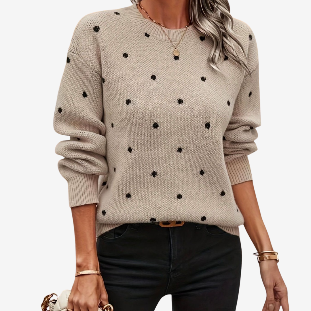 Aveline™ Pull à Pois Élégant