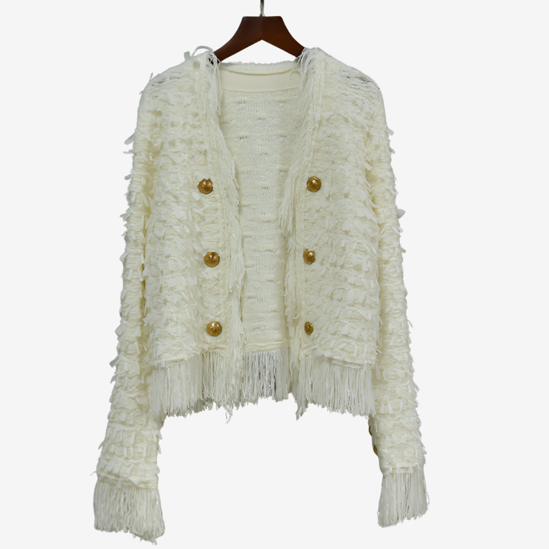 Maryvonne™ Veste Chic à Franges
