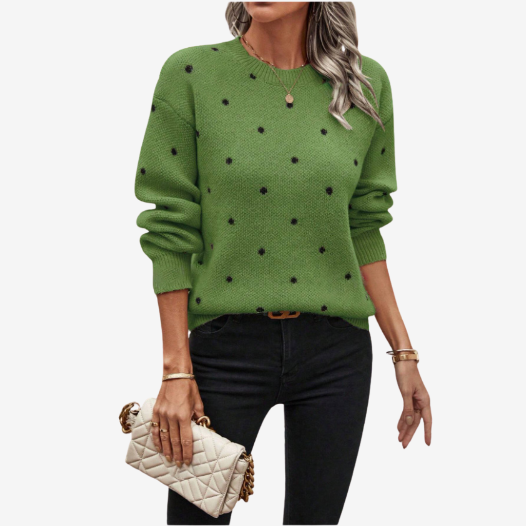 Aveline™ Pull à Pois Élégant