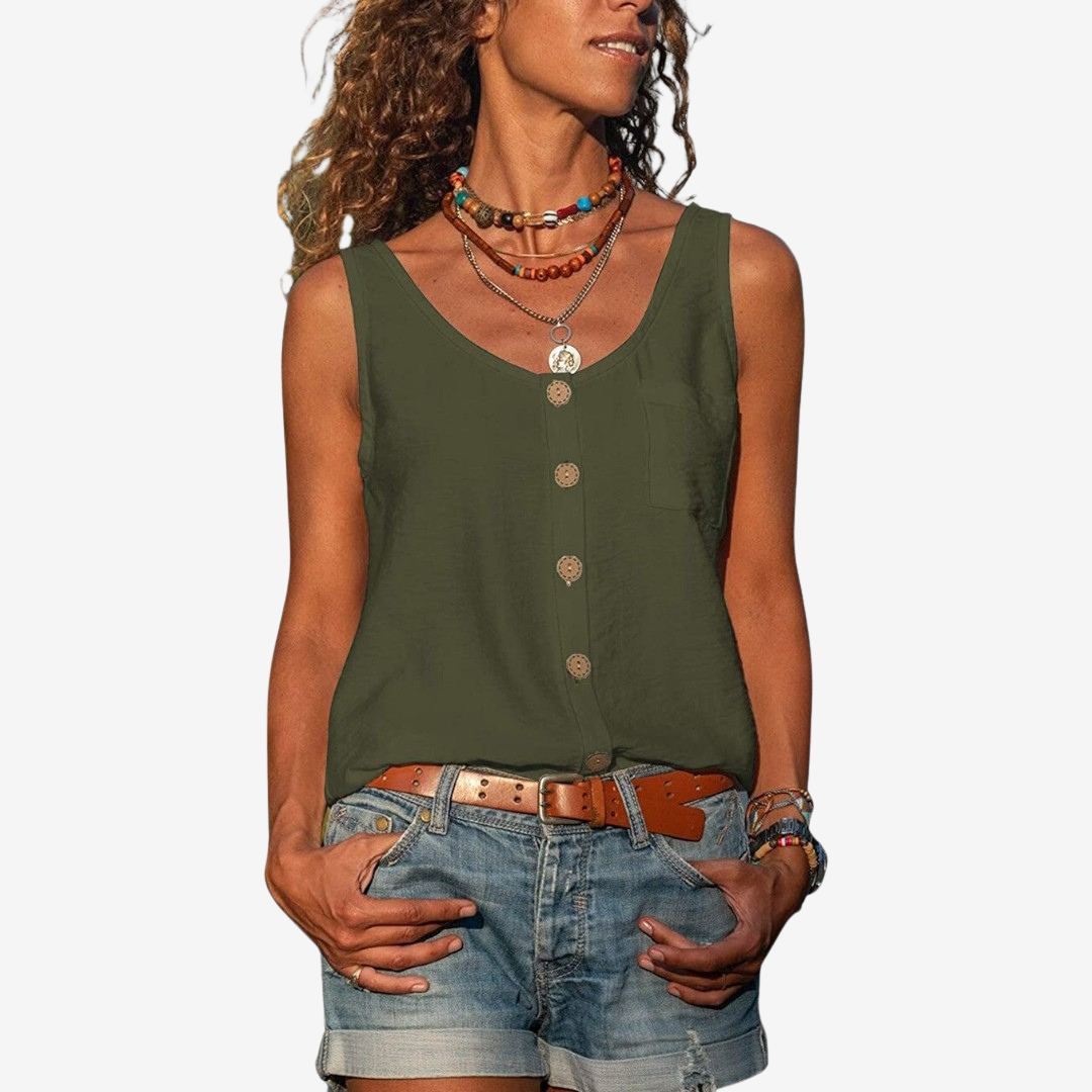 Sidra™ Col en V avec Boutons