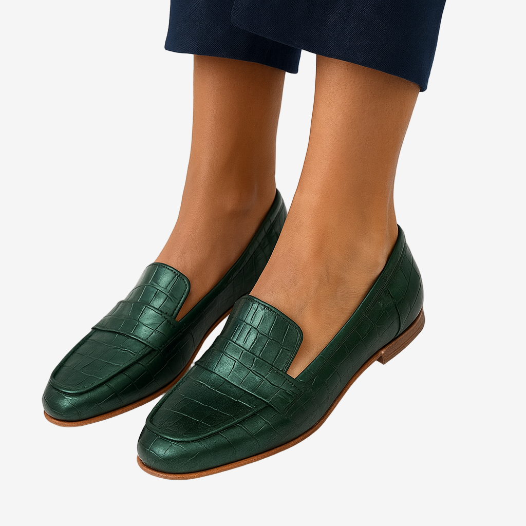 Ginevra™ Mocassins Verts Élégants