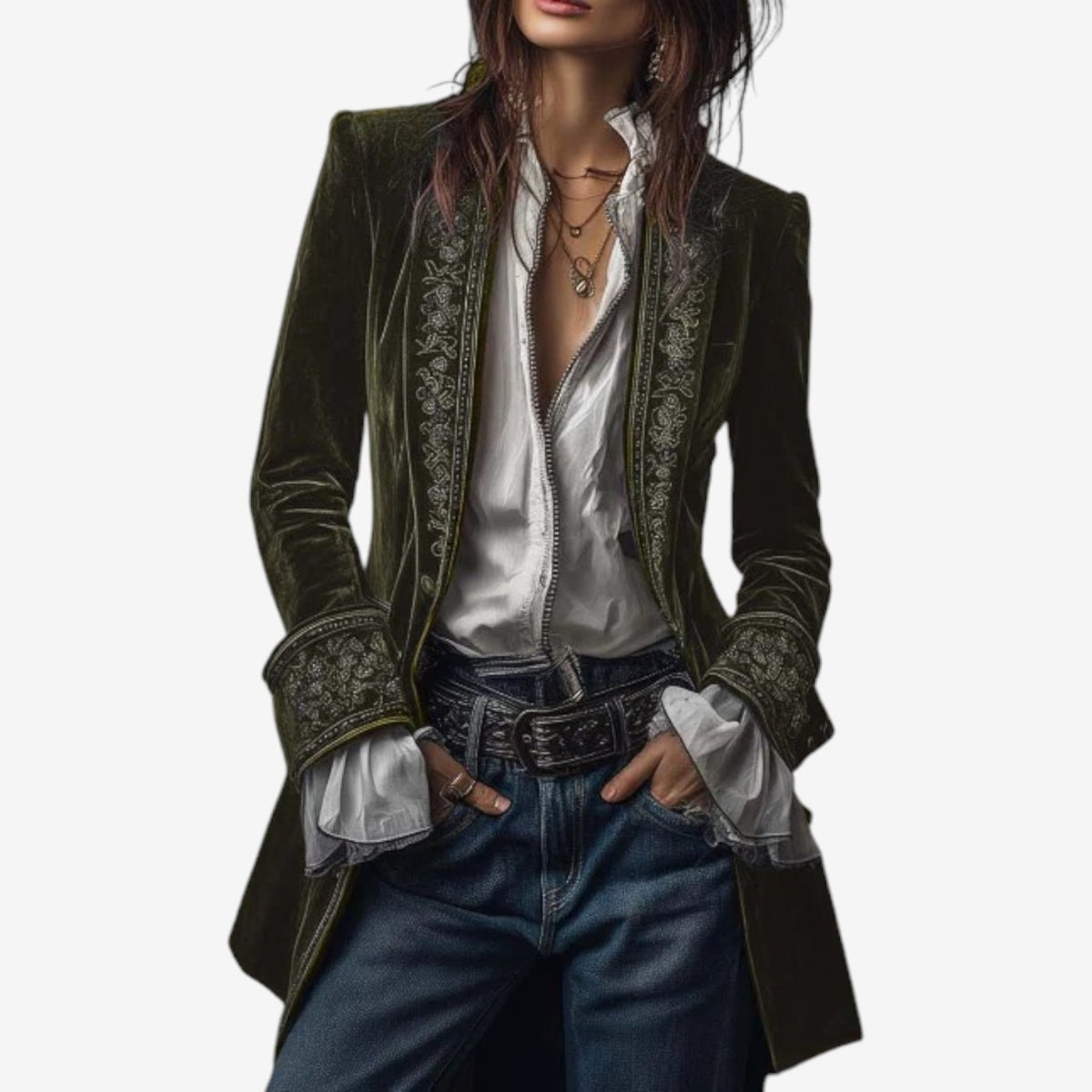 Ramousse™ Blazer Brodé